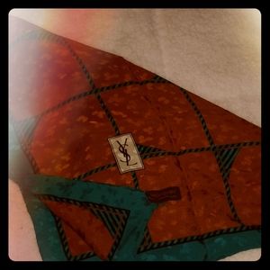 Yves Saint Laurent 100% Silk Scarf Rare Find!